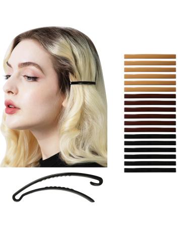 Aurora Pin Hair Barrettes Clips Set - Small Plastic Dome Styling Accessories - Decorative Clamps For Half Updo & Ponytail - For Girls  Women with Thin & Medium Hair - 18 Colored Pieces  Made in Korea - Buy Online on GoSupps.com