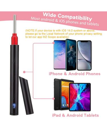 Wireless Otoscope with Camera for Ear Wax Removal - 1080P WiFi Ear Cleaner for iOS Android - Visual Ear Endoscope for Adults, Kids & Pets - Pink - Buy Online on GoSupps.com