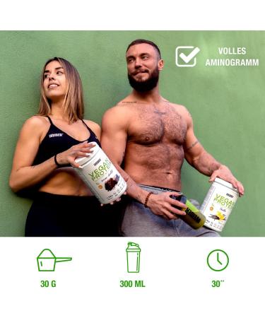 Weider Vegan Protein 300g - Brownie Flavor 21g Protein Gluten-Free Sugar-Free ISO & Rice Protein B12 Eco-Friendly Packaging - Buy Online on GoSupps.com