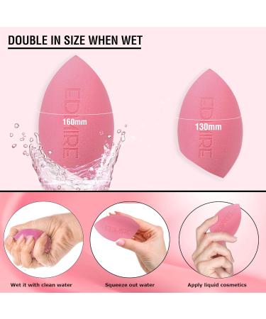 EDMIRE Makeup Sponges Pack of 2 Beauty Blender Sponges for Foundation Blending Make up Sponges for applying Liquid Foundation Powder Concealer Creams Contour Stick Highlighter or Eyeshadow make-up - Buy Online on GoSupps.com