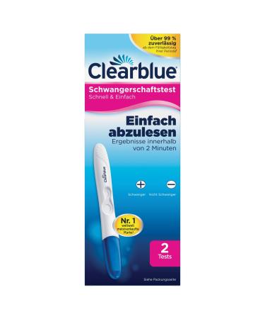 Clearblue Pregnancy Test Quick and Easy 2 Tests 2 Pack