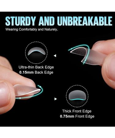 TOMICCA Short Almond French Edge Nail Tips - 240 pcs Clear Matte False Nails - 12 Sizes Half Cover Artificial Nails for Acrylic Extensions - Buy Online on GoSupps.com