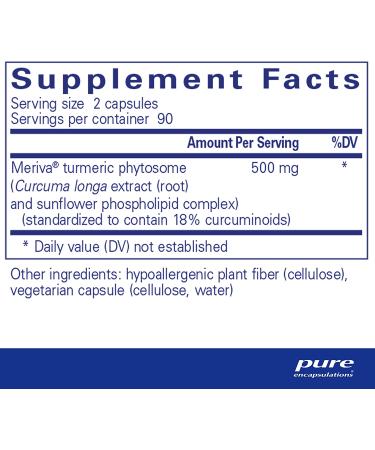 Pure Encapsulations CurcumaSorb 180 Capsules | Curcumin Supplement for Digestive, Liver, Brain, Muscles, Bones & Heart Health - Buy Online on GoSupps.com