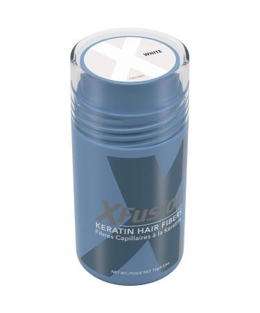 XFusion Keratin Hair Fibers - White (15g) | Best Hair Loss Solution - Fast International Shipping - Buy Online on GoSupps.com