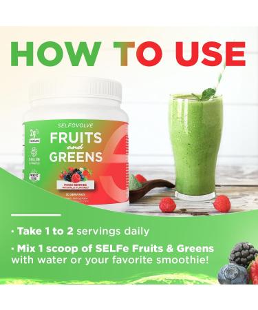 selfevolve Fruits and Greens Organic Probiotic Powder: 30 Servings for Men & Women. Vegan with 10 Billion CFUs Spirulina Kale Spinach Chlorella Elderberry Digestive Enzymes - Probiotics - Buy Online on GoSupps.com