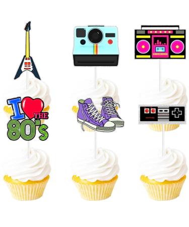 S-Cp-0062 Ice Cream Fruit Dessert Cupcake Topper Colorful Glitter Happy Birthday Sensory Pop Game Theme Decor Supplies Baby Shower Boys Girls Birthday Party Decorations