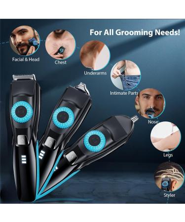 YABIFE 40 Precision Beard Trimmer for Men - Rechargeable Cordless All-in-One Hair Shaver for Face Head Nose Ear & Body - Travel-Friendly with Zoom Wheel & Lock - Buy Online on GoSupps.com