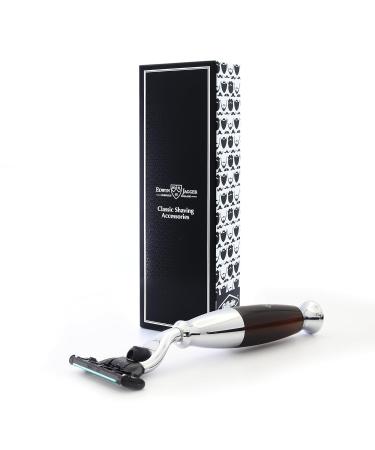 Edwin Jagger Chrome-Plated Diffusion 36 Razor Handle - Compatible with Gillette Mach3 Blades | International Shipping - Buy Online on GoSupps.com