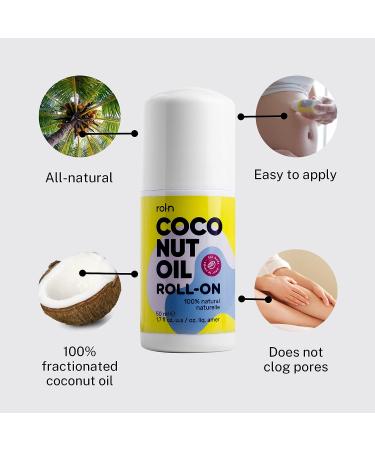 50ml 100% Fractionated Coconut Oil Roll-On | Multi-Purpose Body & Face Moisturizer | Skin Repair & Stretch Marks Oil | Unisex - Buy Online on GoSupps.com