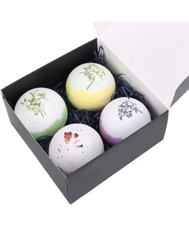 Bath Bubble Ball Gift Set - 4-Piece Handmade Organic Foam for Women | Natural Oils & Moisturizing Bath Salt - Buy Online on GoSupps.com