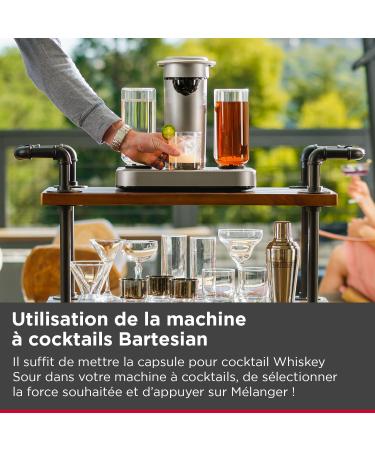 Bartesian Cocktail Mixer Whiskey Sour - Ingredients for Whiskey Cocktail - Capsules for the Bartesian Cocktail Maker - Alcohol-free preparation to mix with spirits - Pack of 8 capsules - Buy Online on GoSupps.com