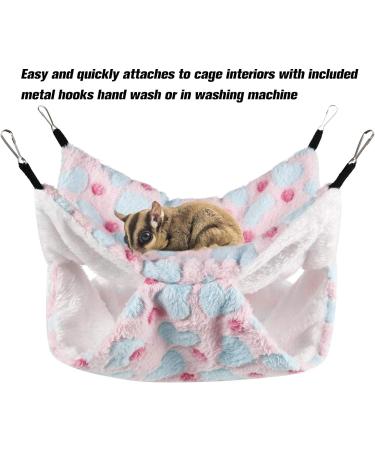 Aoliandatong Small Pet Cage Hammock Bunkbed - S Pink | Guinea Pig, Sugar Glider, Ferret, Hamster, Rat, Squirrel | Cozy Bedding & Warm Hammock for Playing & Sleeping - Buy Online on GoSupps.com
