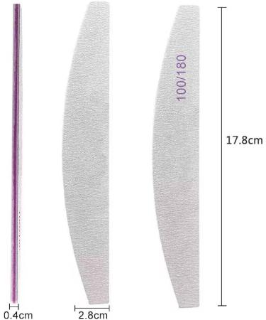 12PCS Professional Nail Files Double Sided Emery Board 100/180 Grit Washable Nail Files Fingernail Buffering Files Manicure Tools Nail Styling Tools Pet Grooming Tools - Buy Online on GoSupps.com