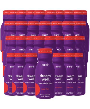 More Labs Dream Well Holistic Sleep Shot Drink 36 Pack | Non-Habit Forming | Lemon Balm Melatonin and Glycine | Sleep Support Solution