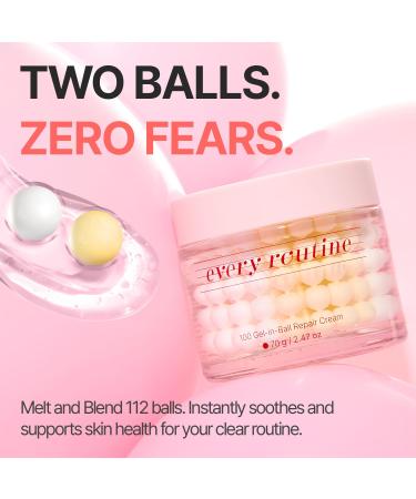 every routine 100 Gel-in-Ball Repair Cream Hydrating Burst Gel-Ball Moisturizer for Barrier Repair, Plumping & Soothing Daily Facial Cream with Cica and Hyaluronic Complex (70 g / 2.47 oz) - Buy Online on GoSupps.com