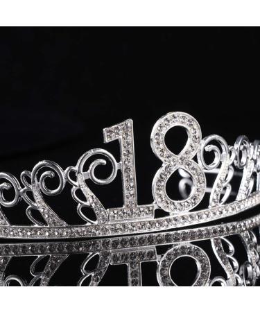 Buy Solustrie Happy Birthday Tiara - Golden & Silver Crystal Headband for 18th Birthday Party Decor - Buy Online on GoSupps.com