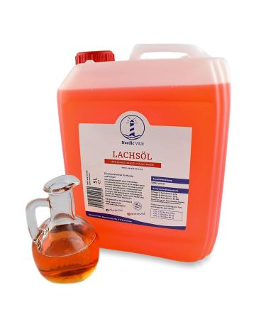 Nordicvital salmon oil 5 liters of canister for dogs cats and horses 100% premium quality -rich in omega -3 -6 and -9 fatty acids barf oil natural product