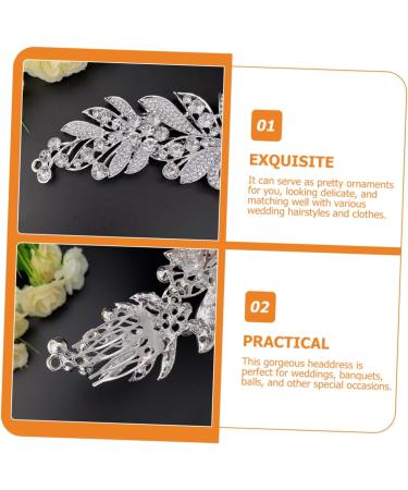 VINTORKY Hair Comb Classroom Bridal Hair Clips Rhinestone Barrettes Pearl Barrette Pearl Headpiece Tiara Bridal Headpieces for Wedding Rhinestone Full Bride - Buy Online on GoSupps.com