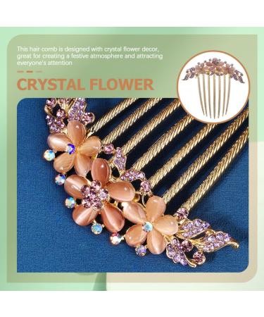 HAPINARY Opal Comb Wide Tooth Comb for Wavy Hair Wedding Hair Accessories for Brides Hair Combs for Comb Hair Clip Hair Gems for Women Combs for Women Hair Styling Hair Topper Alloy Purple - Buy Online on GoSupps.com