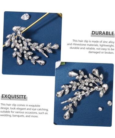 FRCOLOR Rhinestone Hair Clip Diamond Hair Clips Girl Hair Clips Hair Barrettes for Women Leaf Wedding Hairpin Rhinestone Hair Barrette Hair Accessories Miss Hair up Zinc Alloy - Buy Online on GoSupps.com