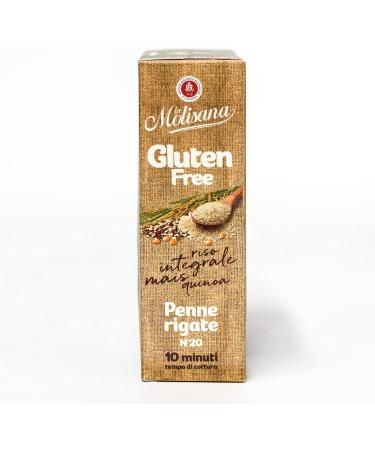  Italian Gourmet E.R. La Molisana Penne Rigate n. 20 Gluten-Free Pasta with Rice Corn and Quinoa Gluten-Free 400 g + Italian Gourmet Pulp 400 g - Buy Online on GoSupps.com
