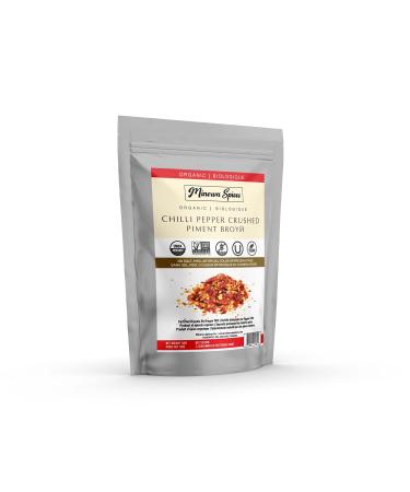Minerva Spices Organic Chili Pepper Crushed 1 Pound 453 Grams Premium Quality 100% Pure Non-GMO Vegan Gluten-Free and Kosher certified