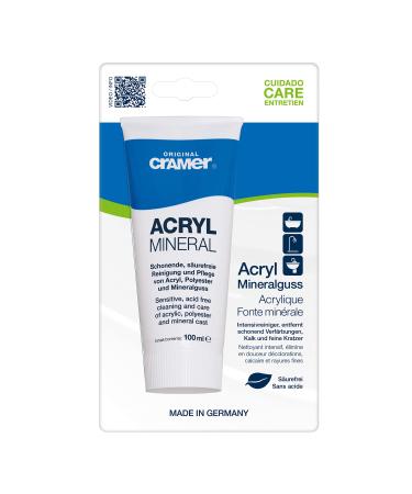 CRAMER acrylic star acrylic polish 2in1 100ml I acid-free cleaning agent for acrylic polyester mineral casting & fiberglass i intensive cleaner for the bathroom 100 ml (1 Pack)