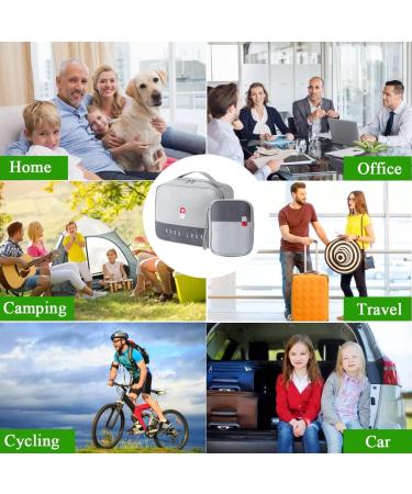 Waterproof Medication Bag - 2stk Travel Emergency First Aid Storage | Portable Pharmacy Organizer in Gray - Buy Online on GoSupps.com