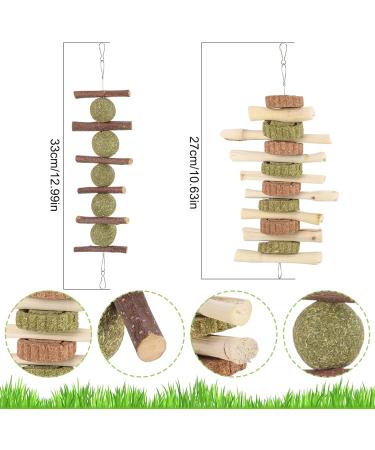Fantesi 2-Piece Rabbit Toys Set - Kieletzeiten & Kachtiele with Apple Wood Chew Timothy Hay Sticks & Carrot Cake | Ideal Dental Care for Bunnies Hamsters Mice & Chinchillas - International Shipping Available - Buy Online on GoSupps.com