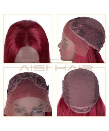 HBINGBING Long Straight Red Lace Front Wig for Women | Natural Look Middle Part Synthetic Hair - Buy Online on GoSupps.com