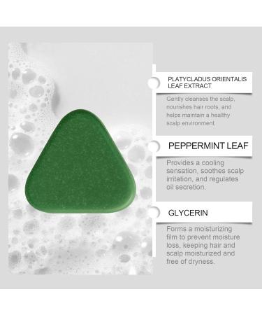 Barre de shampooing Nature Triangle 120g savon solide naturel pour la croissance des cheveux et le soin du cuir chevelu barre nourrissante antipelliculaire shampooing hommes et femmes (4pcs) - Buy Online on GoSupps.com