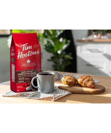 Tim Hortons Dark Roast Fine Grind Coffee Dark Roast Made with 100% Arabica Beans 652g Bag Coffee Dark Roast 652 g (Pack of 1) - Buy Online on GoSupps.com