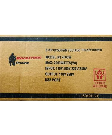 ROCKSTONE POWER 2000 Watt Voltage Converter Transformer - Buy Online on GoSupps.com