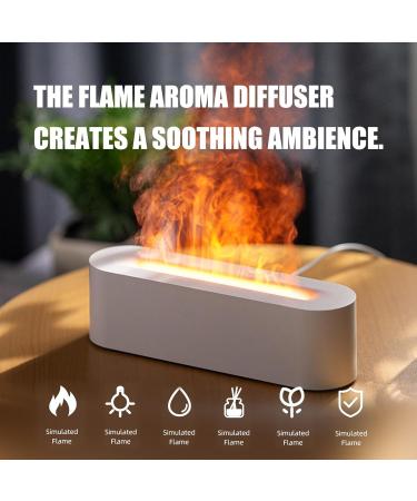 7-Color Flame Diffuser Upgrade - Electric Aromatherapy Essential Oil Diffuser for Home & Office - Waterless Auto-Off - Black - Buy Online on GoSupps.com