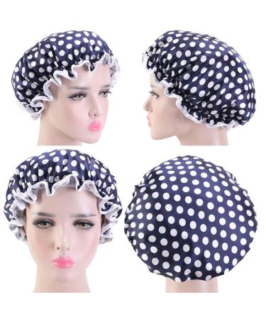 Arycrack Lavender Shower Cap Bonnet 2-Pack - Waterproof PE, Two-Layer Inside for Ultimate Protection - Buy Online on GoSupps.com