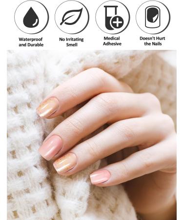 EBANKU Waterproof Cured Gel Nail Strips - Long Lasting Real Nail Polish Wraps with Cuticle Stick and Nail File - UV/LED Lamp Required - Buy Online on GoSupps.com
