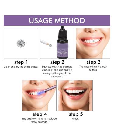 Tooth Gem Glue 2 Pack | 7ml DIY Tooth Decoration Glue for Rhinestones | Professional UV Curing Resin - Buy Online on GoSupps.com