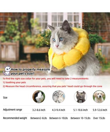 Adjustable IOSPKKIO SCNORCHRAUSE Cat Collar - Soft Sunflower Recovery Cone for Cats & Small Dogs After Surgery - Buy Online on GoSupps.com