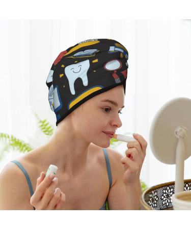 Teeth Microfiber Hair Towel | Soft Super Absorbent Coral Velvet Wrap for Long Curly Thick Hair - Quick Dry for Women - Buy Online on GoSupps.com