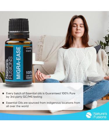 Nature s Fusions MigraEase Essential Oil Blend 15ml - Natural Relief with Peppermint Lavender Ginger & Chamomile for Headache & Migraine Support - Buy Online on GoSupps.com