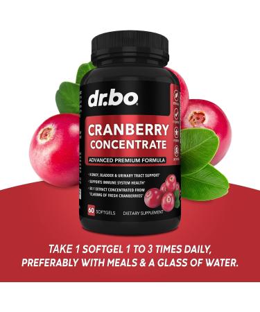 Cranberry Concentrate Pills Supplement - UTI & Bladder Health Support with Vitamin C & Cranberry Extract - Kidney Cleanse Detox Capsules for Women & Men - Buy Online on GoSupps.com