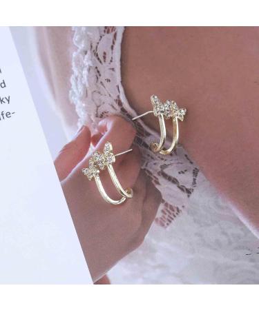 Vintage Crystal Butterfly Earrings - Rhinestone Claw Studs & Sparkly CZ Jewelry for Women - International Shipping Available - Buy Online on GoSupps.com