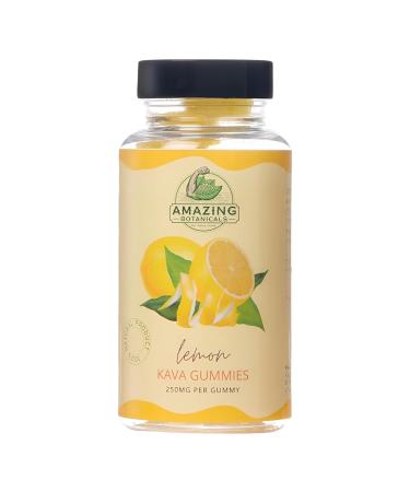Amazing Botanicals Zesty Lemon Kava Gummies - 250mg per Gummy - Natural Sleep Aid for Relaxation & Restful Nights, Non-GMO, Vegan, Gluten-Free - 30 Gummies