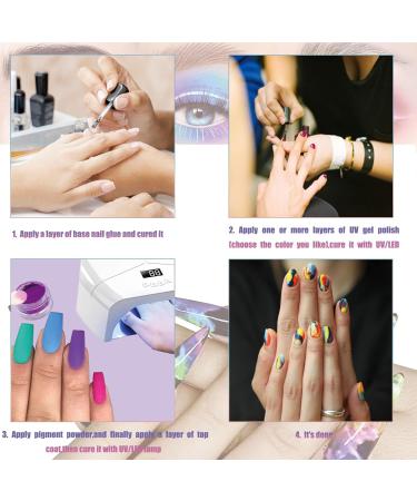 Buy 36 Colors Pigment Powder for Nails | Fluorescent Pearlescent Nail Art & Crafts - International Shipping Available - Buy Online on GoSupps.com