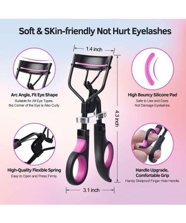 LDATY Eyelash Curler with Extra Replacement Refill Pads Classic Lash Curler Kit Pro Eyelash Curler No Pinching or Pulling Curled Eyelashes & Lash Line in Seconds Longer Curler Eyelashes (L) - Buy Online on GoSupps.com