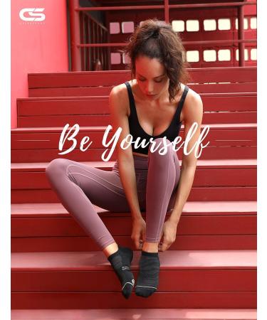CS CELERSPORT 6 Pack Women's Ankle Running Socks - Black, Medium | Cushioned Low Cut Tab Athletic Socks - Buy Online on GoSupps.com
