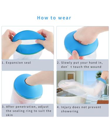 SUPERNIGHT Waterproof Full Arm Cast Cover Protector - Reusable Adult Sleeve for Shower, Broken Hand, Elbow, Wrists - Keep Wound Dry - Buy Online on GoSupps.com