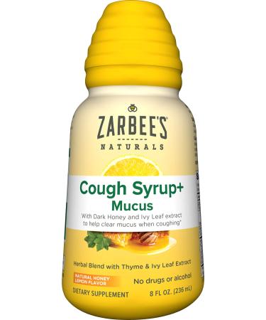 Zarbee's Naturals Cough Syrup* + Mucus, Natural Honey Lemon Flavor, 8 Ounce Bottle Honey Lemon Syrup