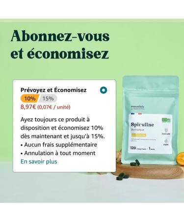 Organic Spirulina 500 mg Pure and Natural 1 Month Cure Reduces Fatigue Promotes Immunity 120 Vegan Tablets Rich in Protein and Phycocyanin Essentials by Novoma - Buy Online on GoSupps.com