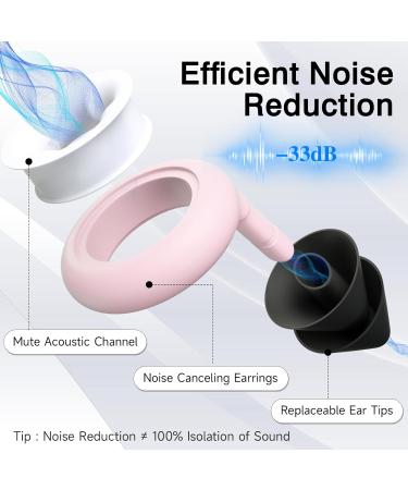 Noise Cancelling Ear Plugs for Sleeping - Reusable Silicone 33dB 6 Ear Tips (S/M/L) - Perfect for Sleep Concerts Snoring & Travel - Pink - Buy Online on GoSupps.com